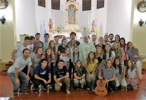 Mons. Torrado Mosconi con los misioneros2018